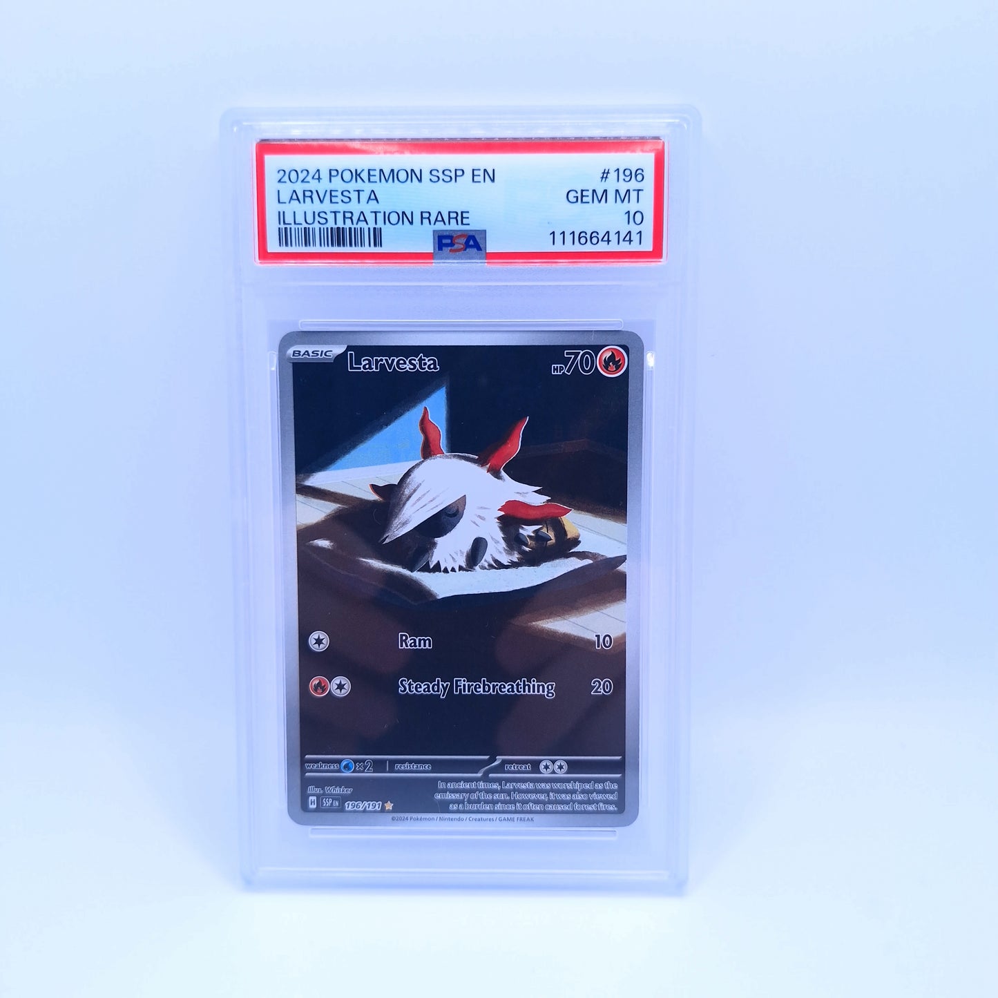 Larvesta #196 Surging Sparks - PSA 10