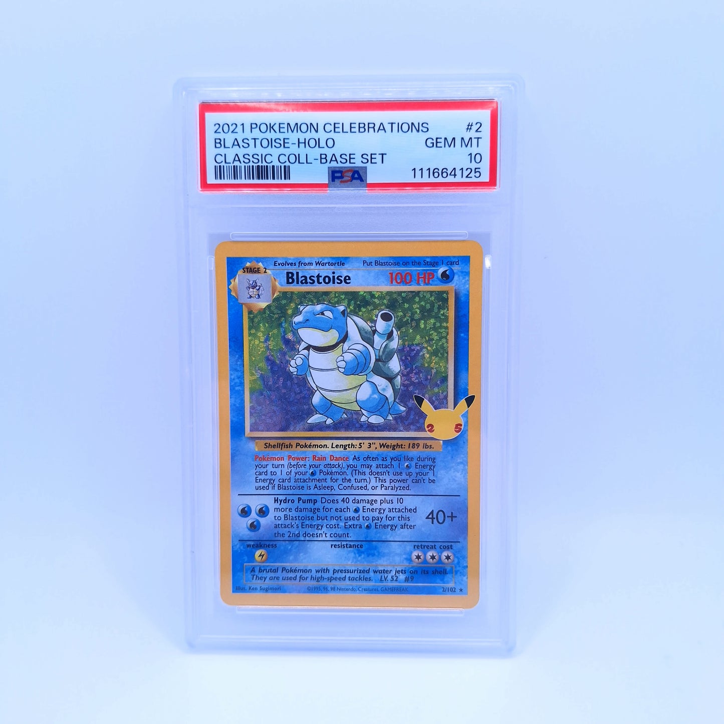 Blastoise #2 Celebrations - PSA 10