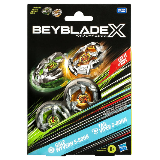 Beyblade X Gale Wyvern 5-80GB and Tail Viper 3-80HN
