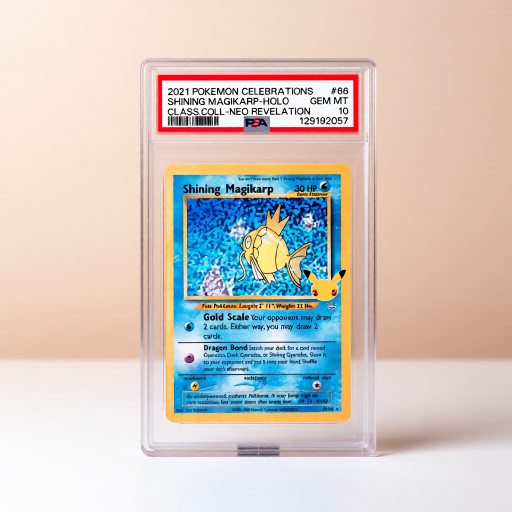 2021 POKEMON CELEBRATIONS CLASSIC COLLECTION #66 SHINING MAGIKARP-HOLO CLASS.COLL-NEO REVELATION - PSA 10