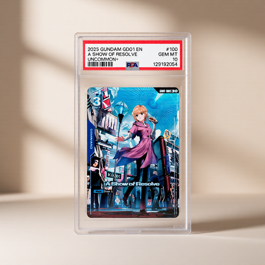 2025 GUNDAM NEWTYPE RISING #100 A SHOW OF RESOLVE UNCOMMON+ - PSA 10