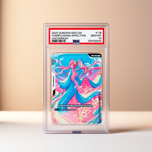 2025 GUNDAM NEWTYPE RISING #118 OVERFLOWING AFFECTION UNCOMMON+ - PSA 10
