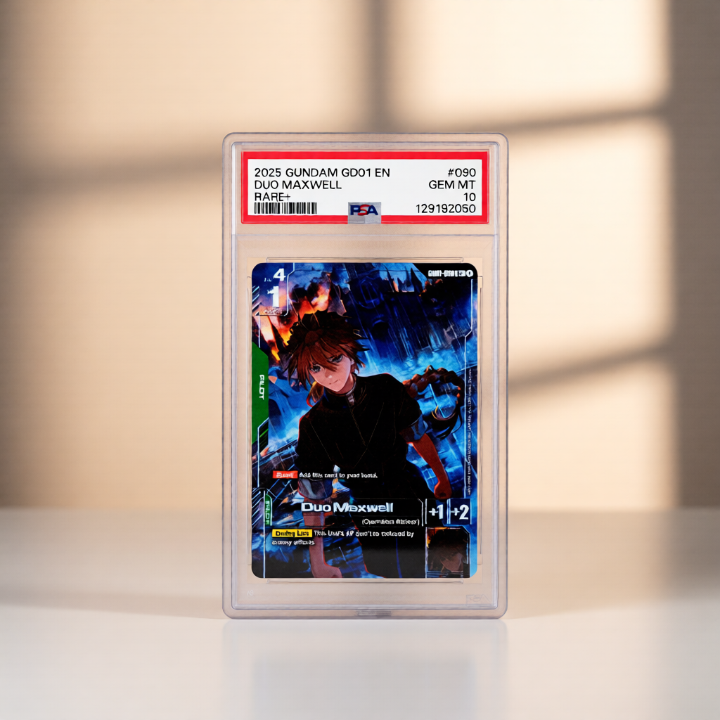 2025 GUNDAM NEWTYPE RISING #090 DUO MAXWELL RARE+ - PSA 10