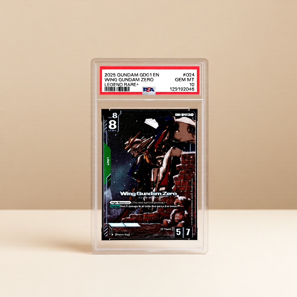 2025 GUNDAM NEWTYPE RISING #024 WING GUNDAM ZERO LEGEND RARE+ - PSA 10