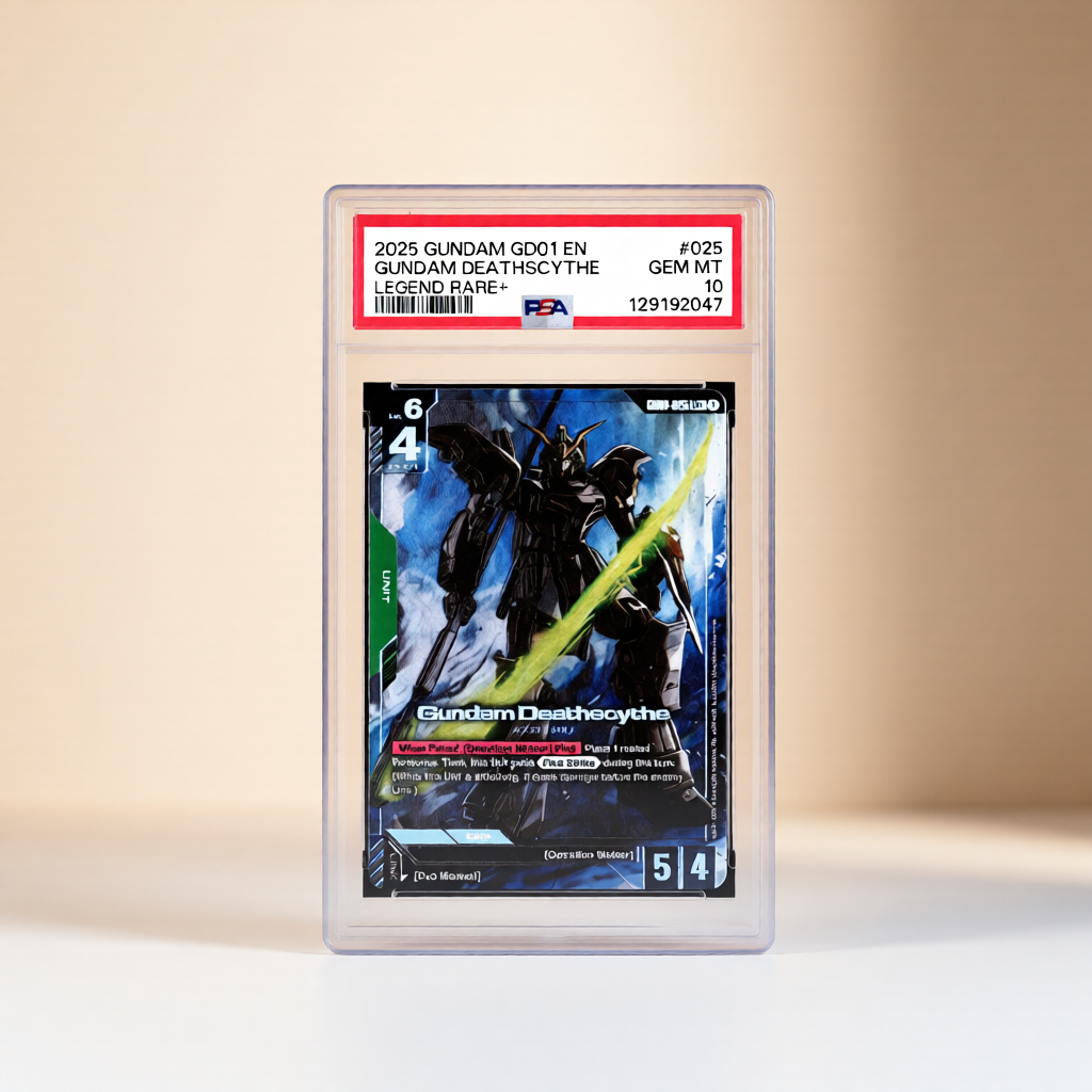 2025 GUNDAM NEWTYPE RISING #025 GUNDAM DEATHSCYTHE LEGEND RARE+ - PSA 10