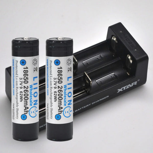 18650 2600mAh Batteries and Charger