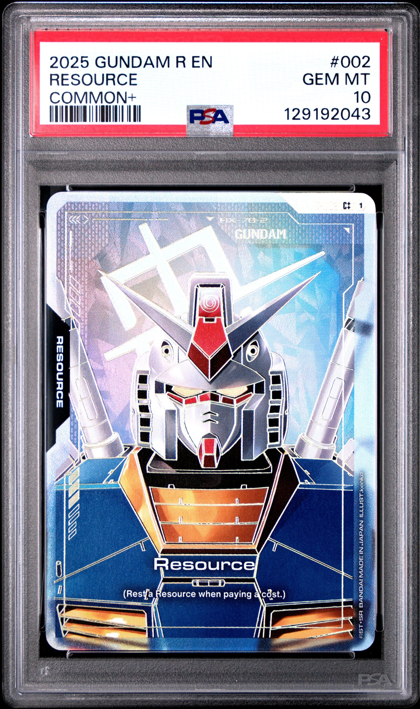 2025 GUNDAM RESOURCE #002 RESOURCE COMMON++ - PSA 10